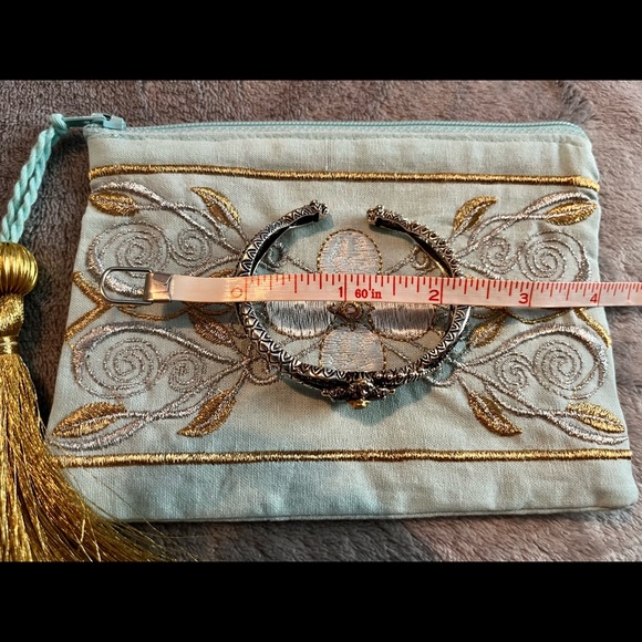 Barbara Bixby 18k Gold Sterling Silver Rhodolite Garnet Black Onyx Cross Over - Picture 2 of 10